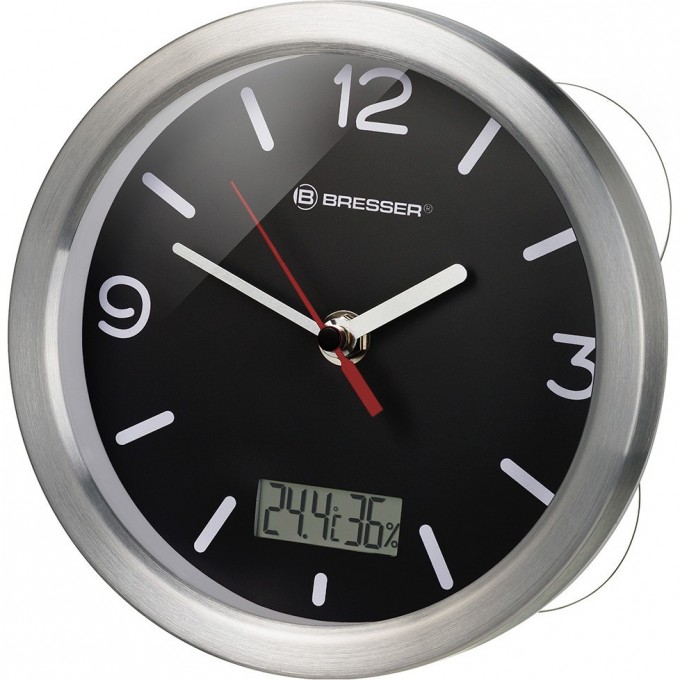 Часы BRESSER MyTime Bath RC, водонепроницаемые, черные 74611