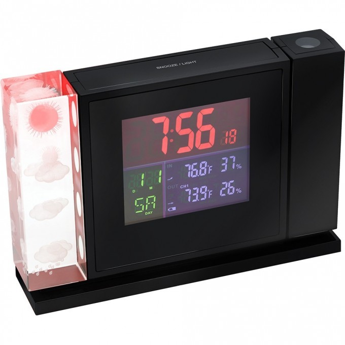 Часы BRESSER MyTime Crystal P с цветным дисплеем и проектором 74599