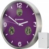 Часы настенные BRESSER MyTime io NX Thermo/Hygro, 30 см, фиолетовые 76464