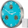 Часы настенные BRESSER MyTime io NX Thermo/Hygro, 30 см, голубые 76463