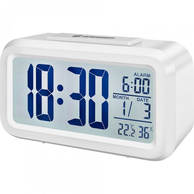 Часы настольные BRESSER MyTime Duo LCD, белые 74602