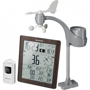 Метеостанция BRESSER ClimaTemp XXL в корпусе под дерево